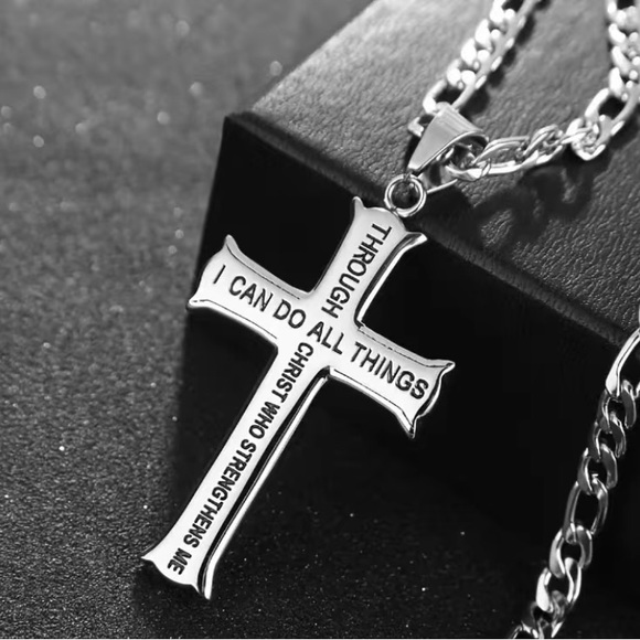 Jewelry - 2/$20 Silver cross on silver chain
